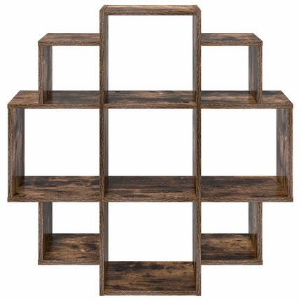Vägg hylla Rökt ek 90 x 25 x 90 cm Konstruerat trä