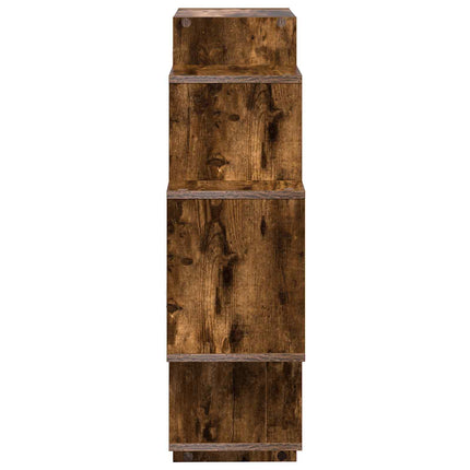Vägg hylla Rökt ek 90 x 25 x 90 cm Konstruerat trä