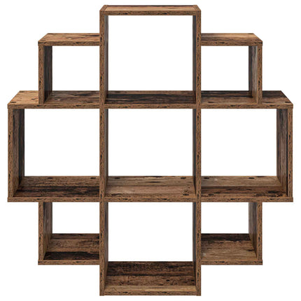 Vägg hylla Gammalt trä 90 x 25 x 90 cm Konstruerat trä
