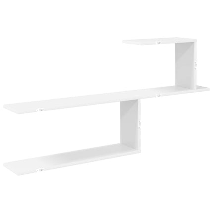 Vägg hylla Vit 122 x 18 x 60 cm Konstruerat trä