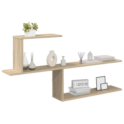 Vägg hylla Sonoma-ek 122 x 18 x 60 cm Konstruerat trä