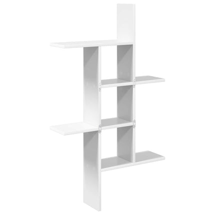 Vägg hylla Vit 61 x 15 x 102 cm Konstruerat trä