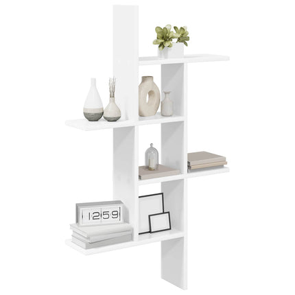 Vägg hylla Vit 61 x 15 x 102 cm Konstruerat trä