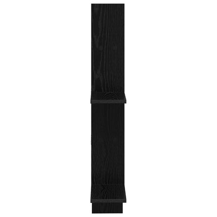 Vägg hylla Svart ek 61 x 15 x 102 cm Konstruerat trä