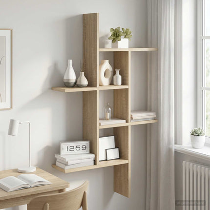 Vägg hylla Sonoma-ek 61 x 15 x 102 cm Konstruerat trä