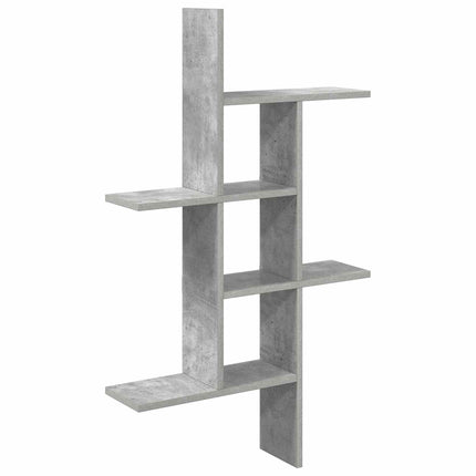 Vägg hylla Betonggrå 61 x 15 x 102 cm Konstruerat trä