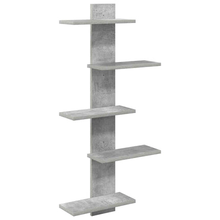 Väggflytande Hylla Betonggrå 48,5 x 15 x 101 cm Konstruerat trä