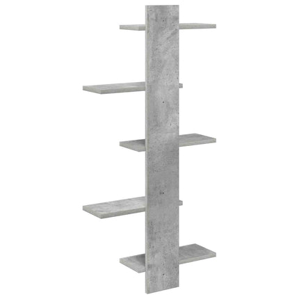 Väggflytande Hylla Betonggrå 48,5 x 15 x 101 cm Konstruerat trä