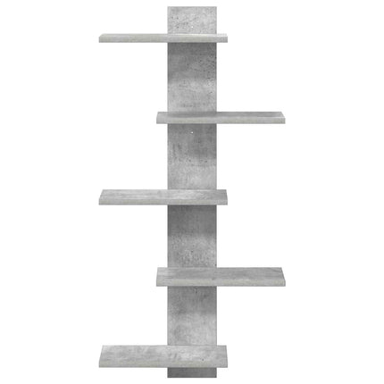 Väggflytande Hylla Betonggrå 48,5 x 15 x 101 cm Konstruerat trä