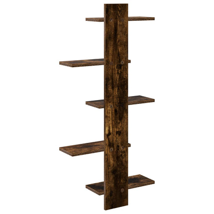 Väggflytande Hylla Rökt ek 48,5 x 15 x 101 cm Konstruerat trä