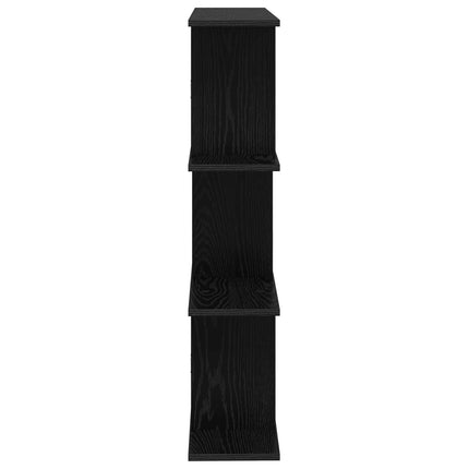 Vägg hylla Svart ek 80 x 20 x 96 cm Konstruerat trä