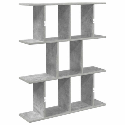 Vägg hylla Betonggrå 80 x 20 x 96 cm Konstruerat trä