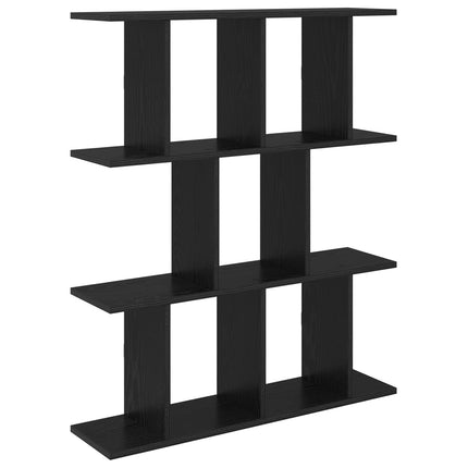 Vägg hylla Svart ek 102 x 20 x 96 cm Konstruerat trä