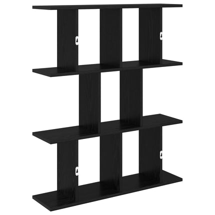 Vägg hylla Svart ek 102 x 20 x 96 cm Konstruerat trä