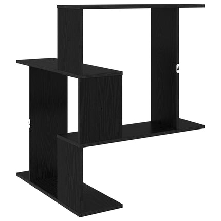 Vägg hylla Svart ek 67 x 67 x 87 cm Konstruerat trä