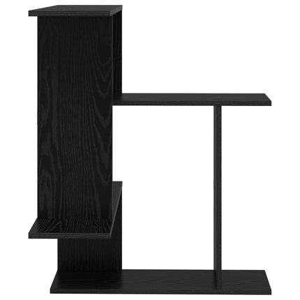 Vägg hylla Svart ek 67 x 67 x 87 cm Konstruerat trä