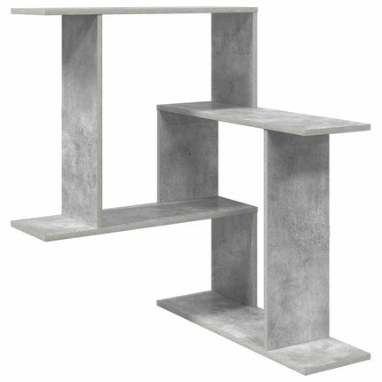 Vägg hylla Betonggrå 67 x 67 x 87 cm Konstruerat trä