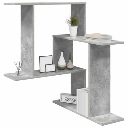 Vägg hylla Betonggrå 67 x 67 x 87 cm Konstruerat trä