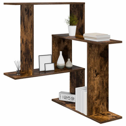 Vägg hylla Rökt ek 67 x 67 x 87 cm Konstruerat trä