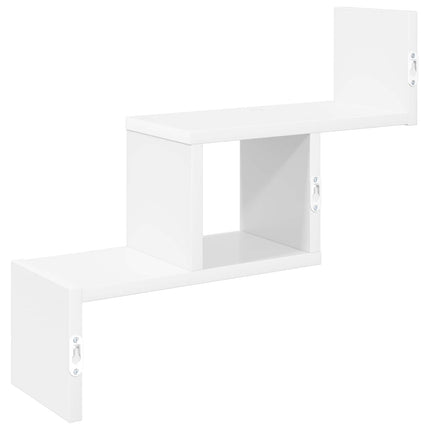 Vägg hylla Vit 48 x 15 x 42 cm Konstruerat trä