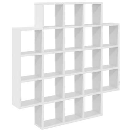 Vägg hylla Vit 100 x 13 x 100 cm Konstruerat trä