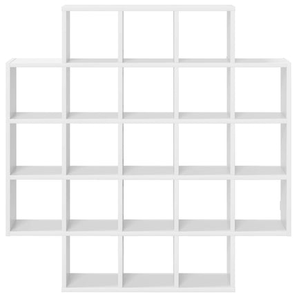 Vägg hylla Vit 100 x 13 x 100 cm Konstruerat trä