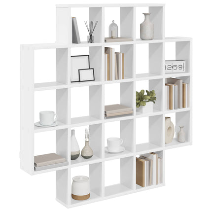 Vägg hylla Vit 100 x 13 x 100 cm Konstruerat trä