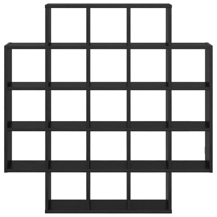 Vägg hylla Svart ek 100 x 13 x 100 cm Konstruerat trä