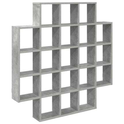 Vägg hylla Betonggrå 100 x 13 x 100 cm Konstruerat trä