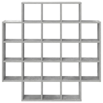Vägg hylla Betonggrå 100 x 13 x 100 cm Konstruerat trä