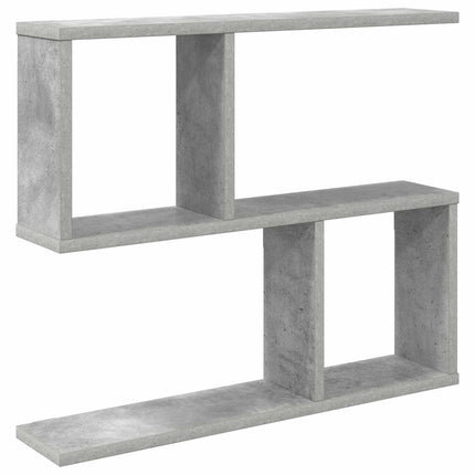 Vägg hylla Betonggrå 60 x 12 x 50,5 cm Konstruerat trä
