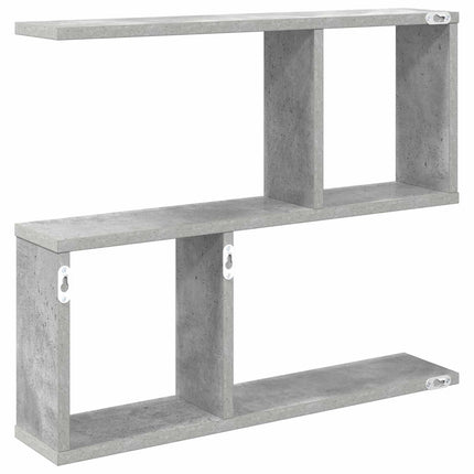 Vägg hylla Betonggrå 60 x 12 x 50,5 cm Konstruerat trä
