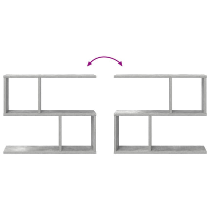 Vägg hylla Betonggrå 60 x 12 x 50,5 cm Konstruerat trä