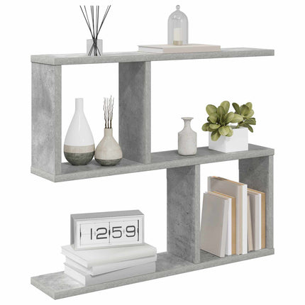 Vägg hylla Betonggrå 60 x 12 x 50,5 cm Konstruerat trä