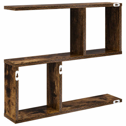 Vägg hylla Rökt ek 60 x 12 x 50,5 cm Konstruerat trä