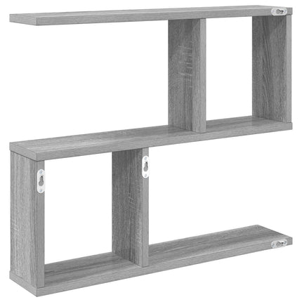 Vägg hylla Grå Sonoma 60 x 12 x 50,5 cm Konstruerat trä