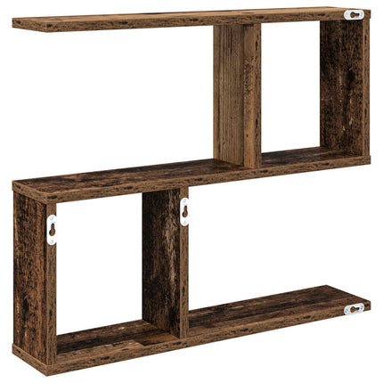 Vägg hylla Gammalt trä 60 x 12 x 50,5 cm Konstruerat trä