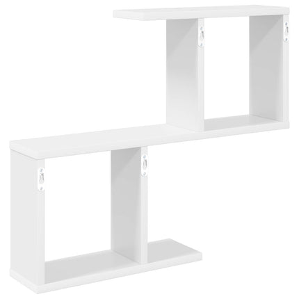 Vägg hylla Vit 60 x 12 x 50,5 cm Konstruerat trä