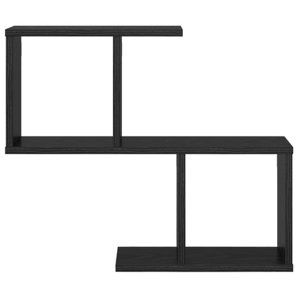 Vägg hylla Svart ek 60 x 12 x 50,5 cm Konstruerat trä
