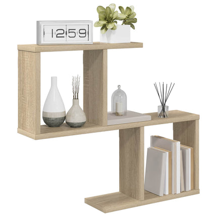 Vägg hylla Sonoma-ek 60 x 12 x 50,5 cm Konstruerat trä