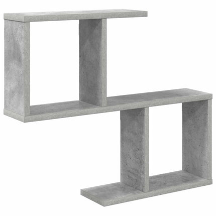 Vägg hylla Betonggrå 60 x 12 x 50,5 cm Konstruerat trä