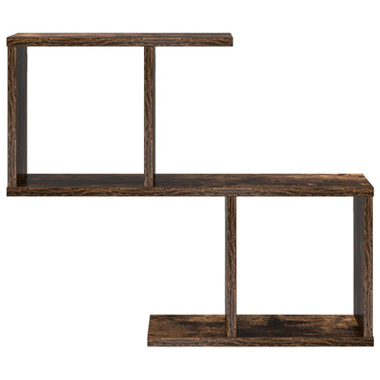 Vägg hylla Rökt ek 60 x 12 x 50,5 cm Konstruerat trä