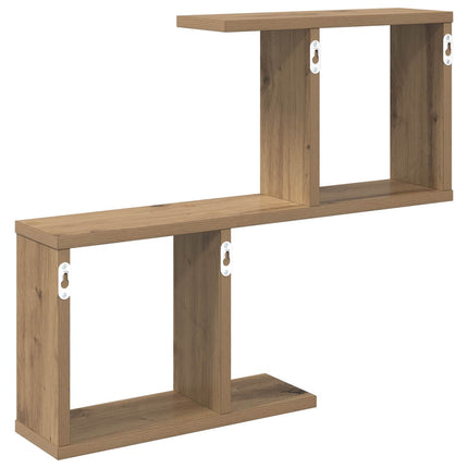 Vägg hylla Artisan-ek 60 x 12 x 50,5 cm Konstruerat trä