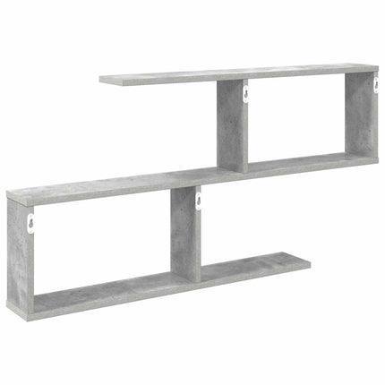 Vägg hylla Betonggrå 100 x 12 x 50,5 cm Konstruerat trä