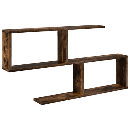 Vägg hylla Rökt ek 100 x 12 x 50,5 cm Konstruerat trä