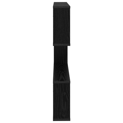 Vägg hylla Svart ek 80 x 12 x 79,5 cm Konstruerat trä