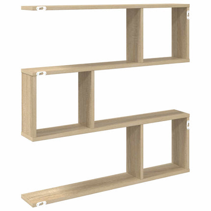 Vägg hylla Sonoma-ek 80 x 12 x 79,5 cm Konstruerat trä
