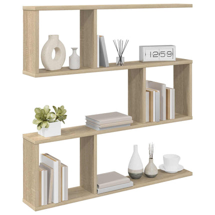 Vägg hylla Sonoma-ek 80 x 12 x 79,5 cm Konstruerat trä