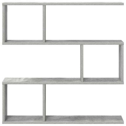 Vägg hylla Betonggrå 80 x 12 x 79,5 cm Konstruerat trä