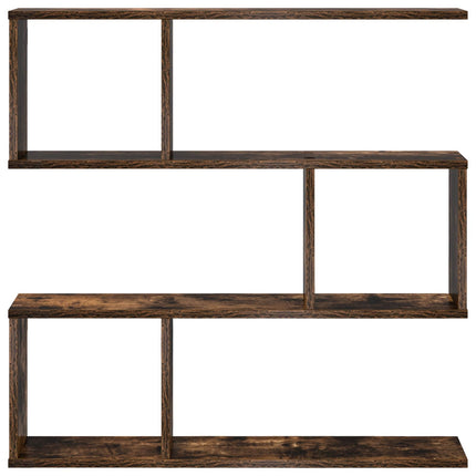 Vägg hylla Rökt ek 80 x 12 x 79,5 cm Konstruerat trä